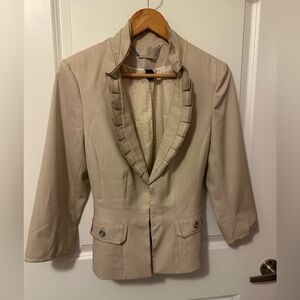 White House Black Market size 10 tan blazer. Comes with belt.